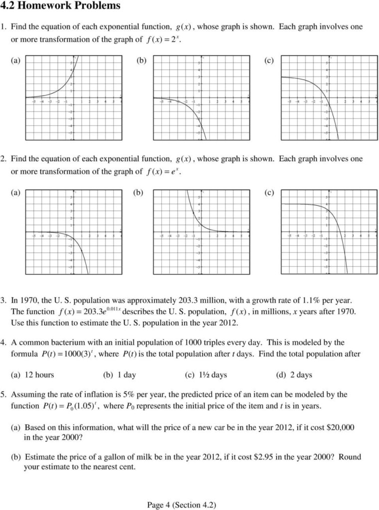 30 Exponential Functions Worksheet Answers Education Template