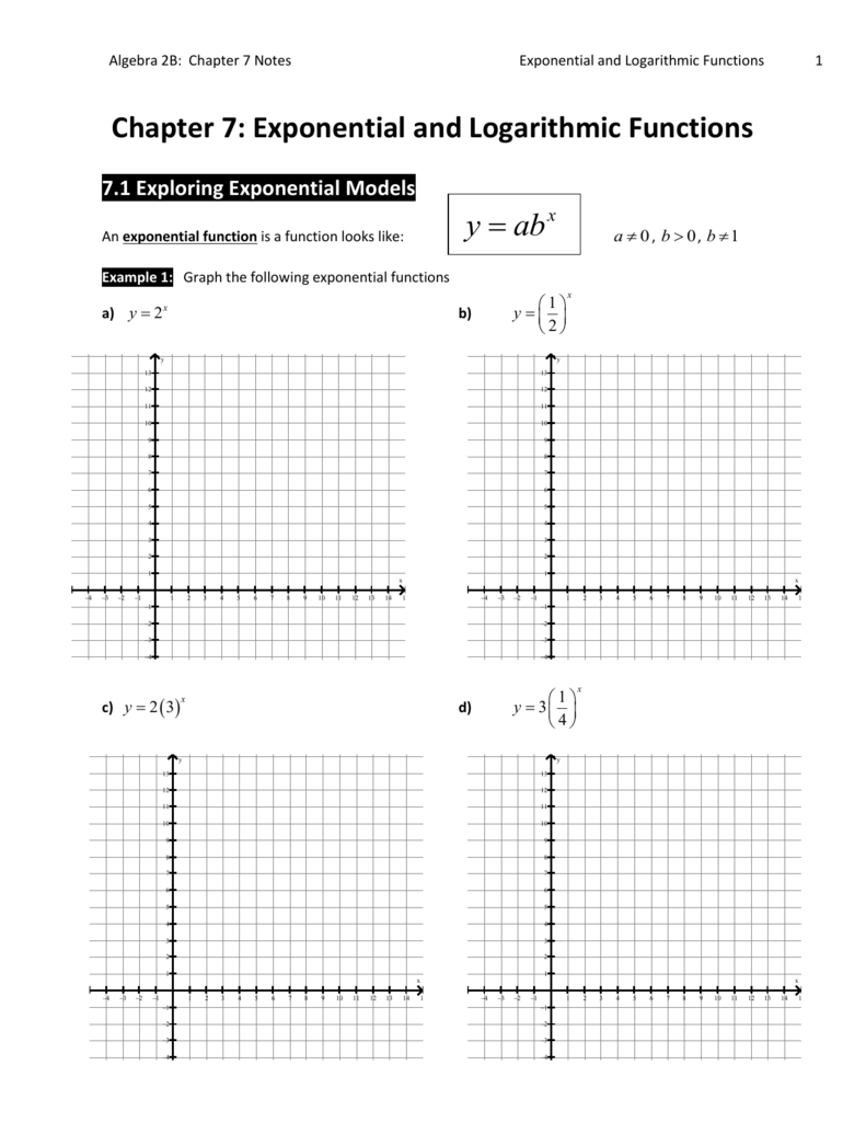 7 1 Graphing Exponential Functions Worksheet Answers Thekidsworksheet