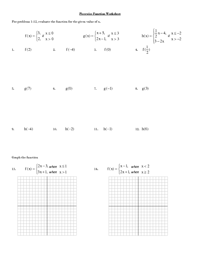 Absolute Value Function Worksheet Pdf Worksheet