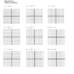 Algebra 1 Graphing Equations And Systems Worksheet Slope Intercept