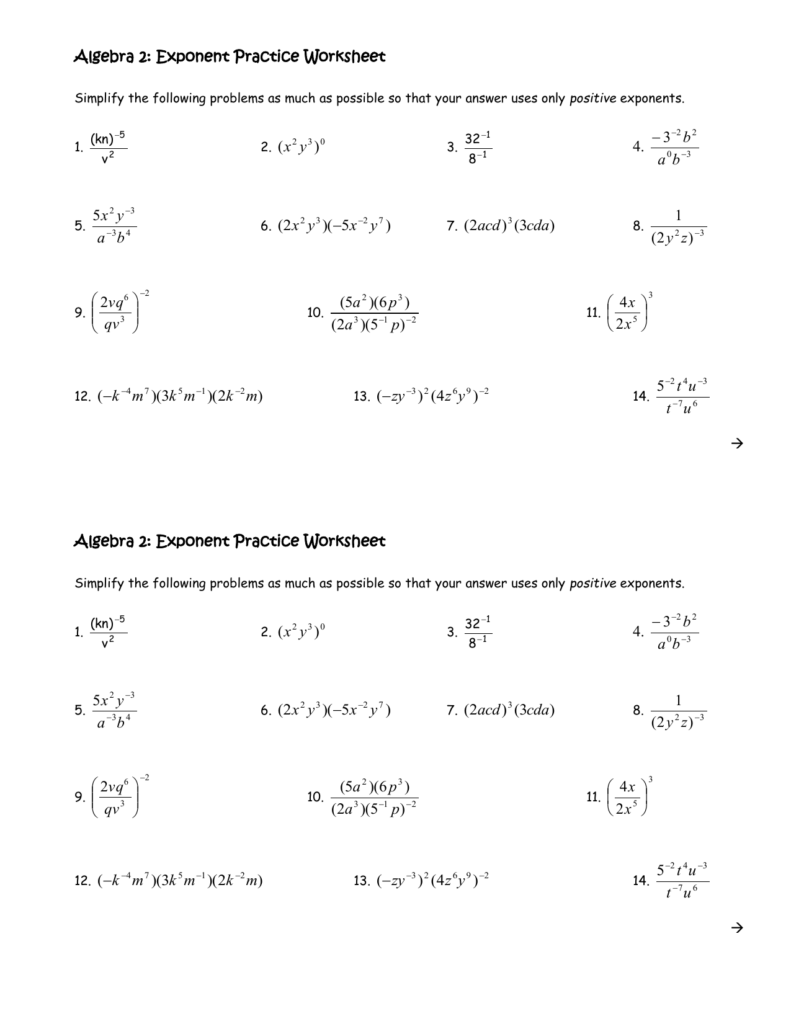 Algebra 2 Exponential Functions Worksheet Answers Function Worksheets