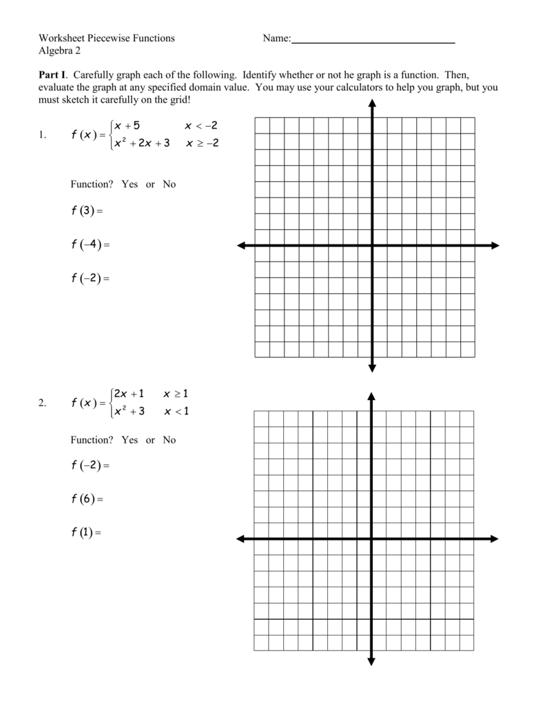 Algebra 2 Sketch The Graph Of Each Function Worksheet Answers Algebra 