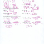 Algebra 2 Solving Quadratic Equations By Factoring Worksheet Answers