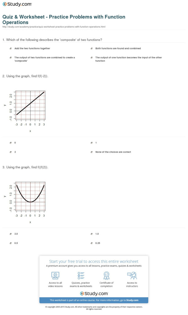 Composition Of Functions Worksheet Answers Pdf Db excel