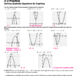 Download Worksheet Graphing Quadratic Functions A 3 2 Answers Images