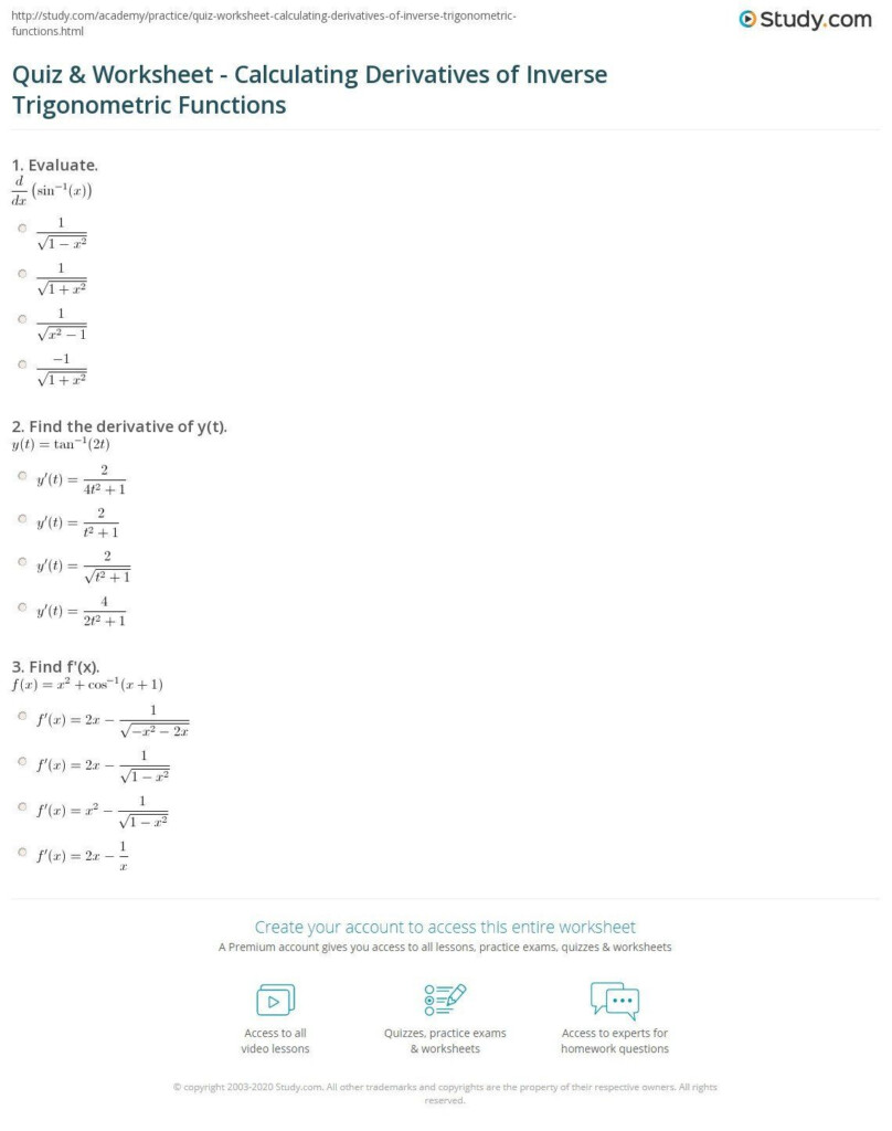 Evaluating Functions Worksheet Answers