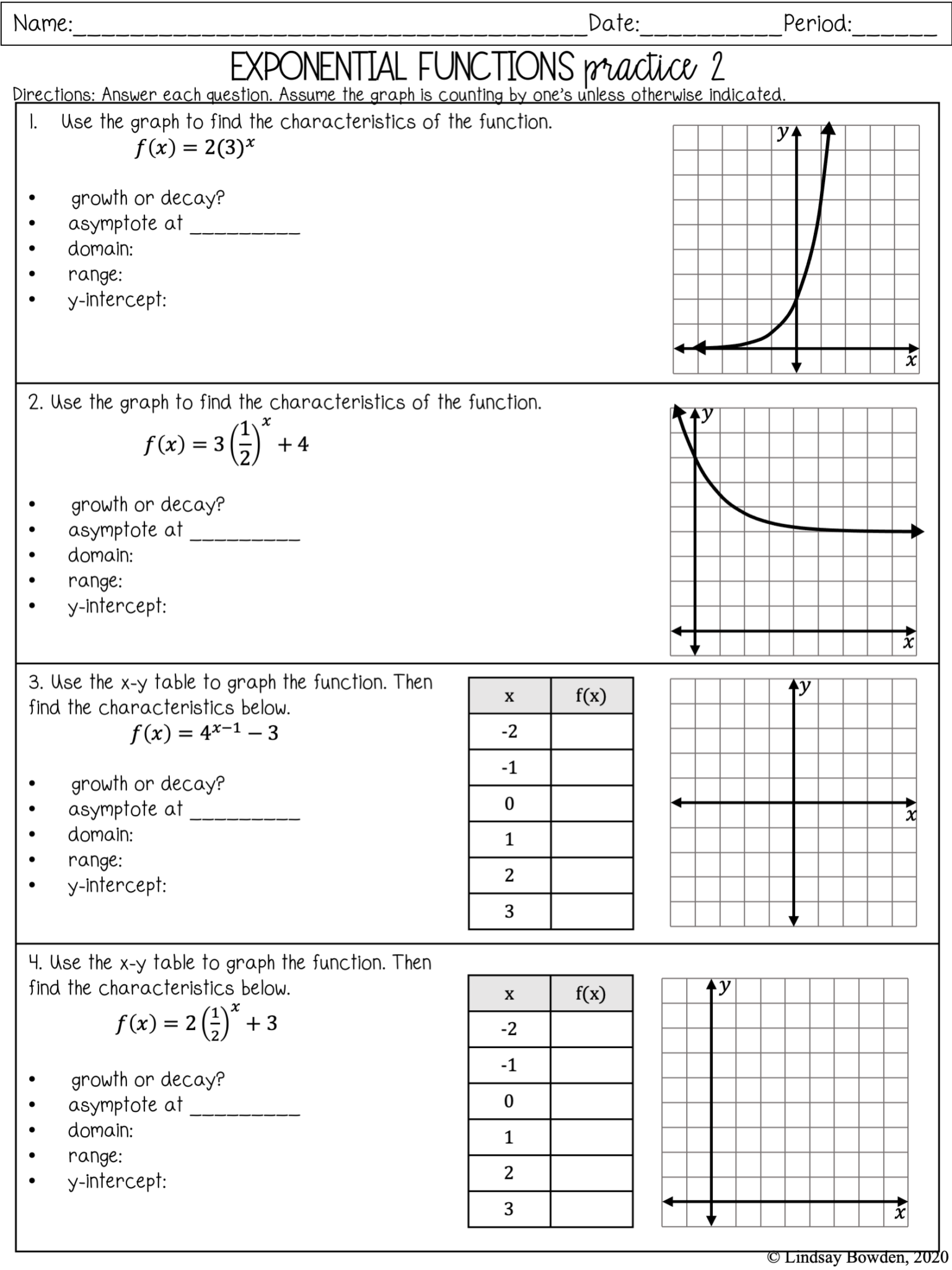 key-features-of-exponential-functions-worksheet-function-worksheets