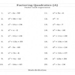 Factoring Quadratics Worksheet Homeschooldressage Worksheet