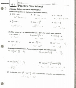 practice worksheet inverse trig functions and review answer key ...