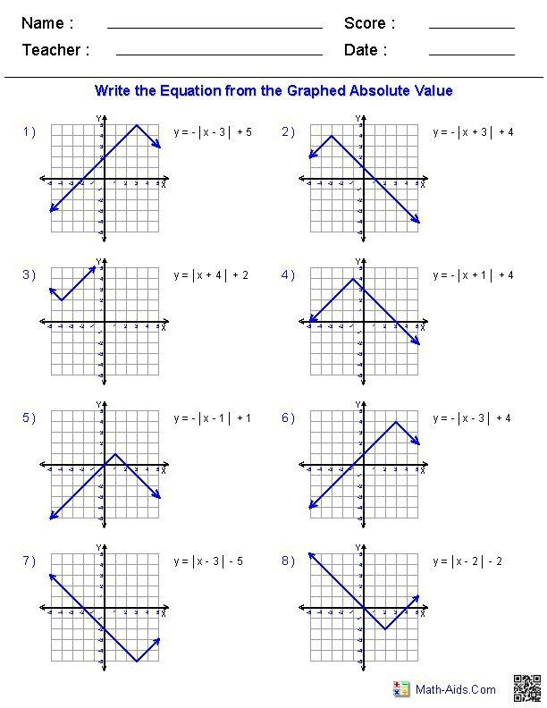 Piecewise Functions Word Problems Worksheet 27 Absolute Value Functions 