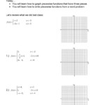 Piecewise Functions Worksheet With Answers Worksheetpedia