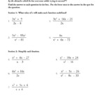 Rational Functions Worksheet Db excel