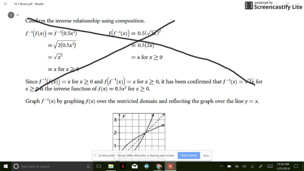 Section 10 1 Inverses Of Simple Quadratic And Cubic Functions Part 1 