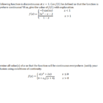 Solved 1 The Following Function Is Discontinuous At X Chegg