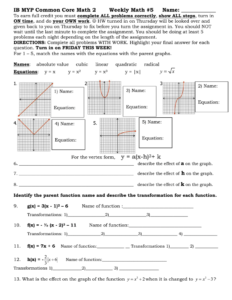 transformation of functions worksheet algebra 2