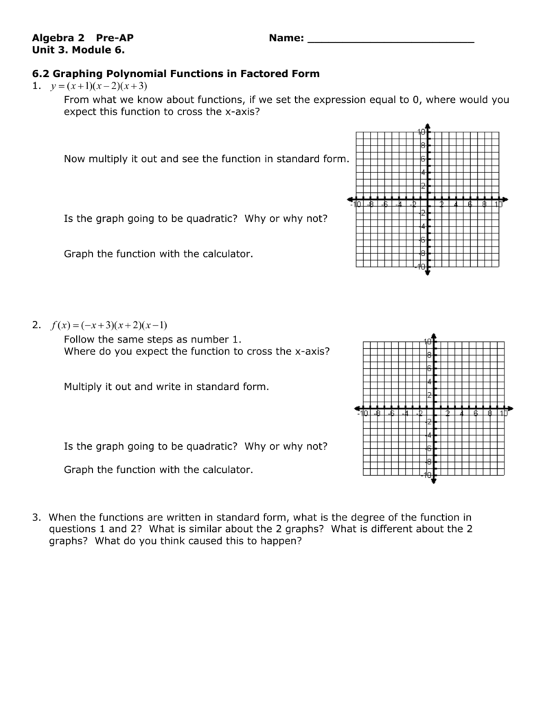 Worksheet Writing Polynomial Functions Answers Writing Worksheets