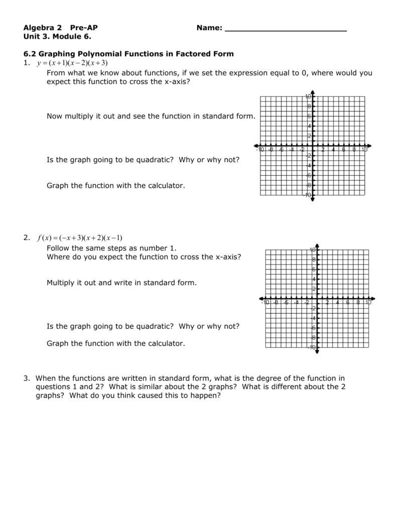 Worksheet Writing Polynomial Functions Answers Writing Worksheets 