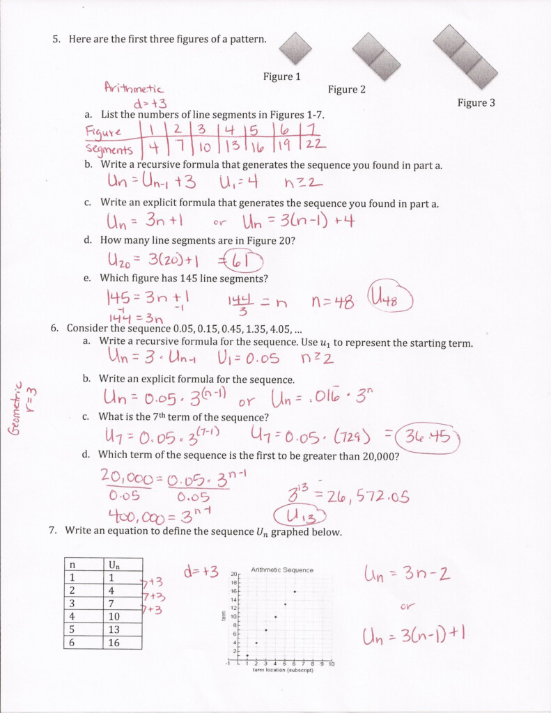 30 Sequences And Series Worksheet Answers Education Template