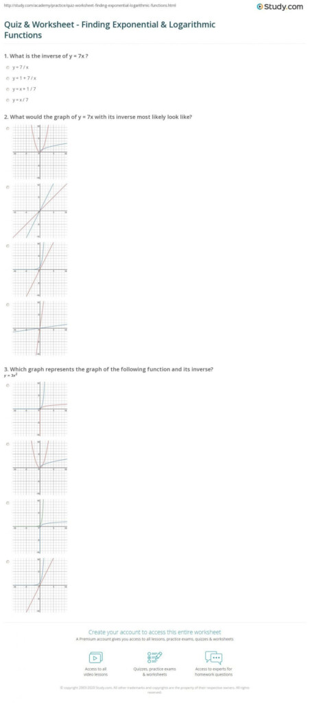 7 1 Graphing Exponential Functions Worksheet Answers Thekidsworksheet