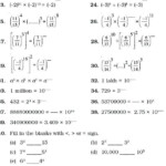 7th Grade Exponents Worksheets Exponent Worksheets Math Exponents