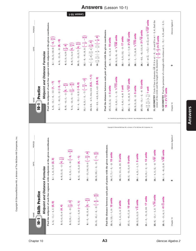 9 5 Skills Practice Solving Quadratic Equations By Completing The 