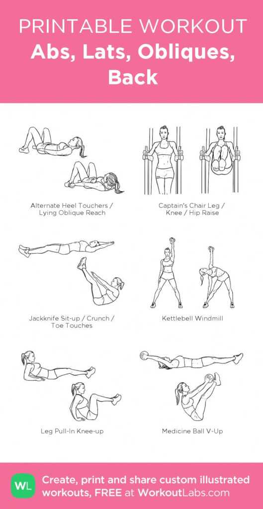 Abs Lats Obliques Back My Visual Workout Created At WorkoutLabs 