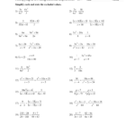 Algebra 2 Multiplying And Dividing Radicals Worksheet Algebra