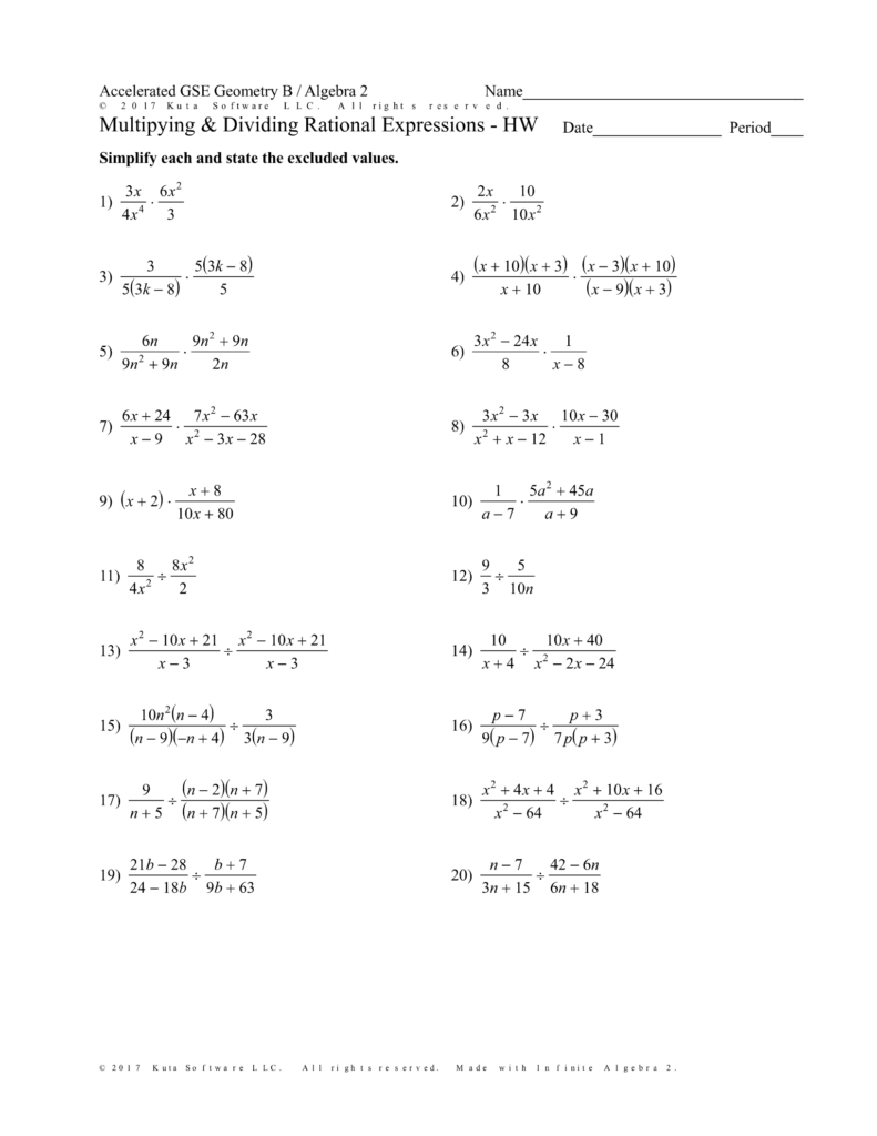 Algebra 2 Multiplying And Dividing Radicals Worksheet Algebra 