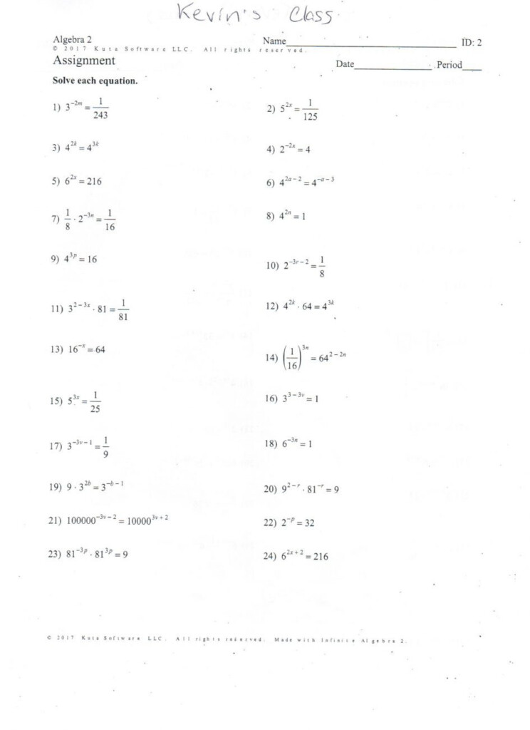 solving quadratic equations by factoring worksheet answers