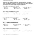 Algebra 3 Function Worksheet 2 Operations And Composition Answer Key