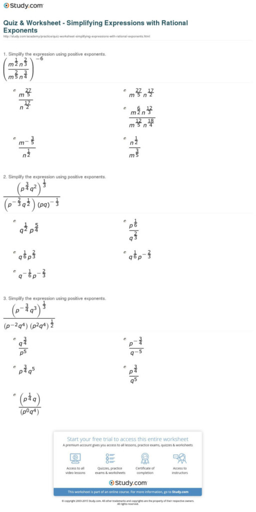 Algebra 3 Rational Functions Worksheet 1 Answer Key Db excel