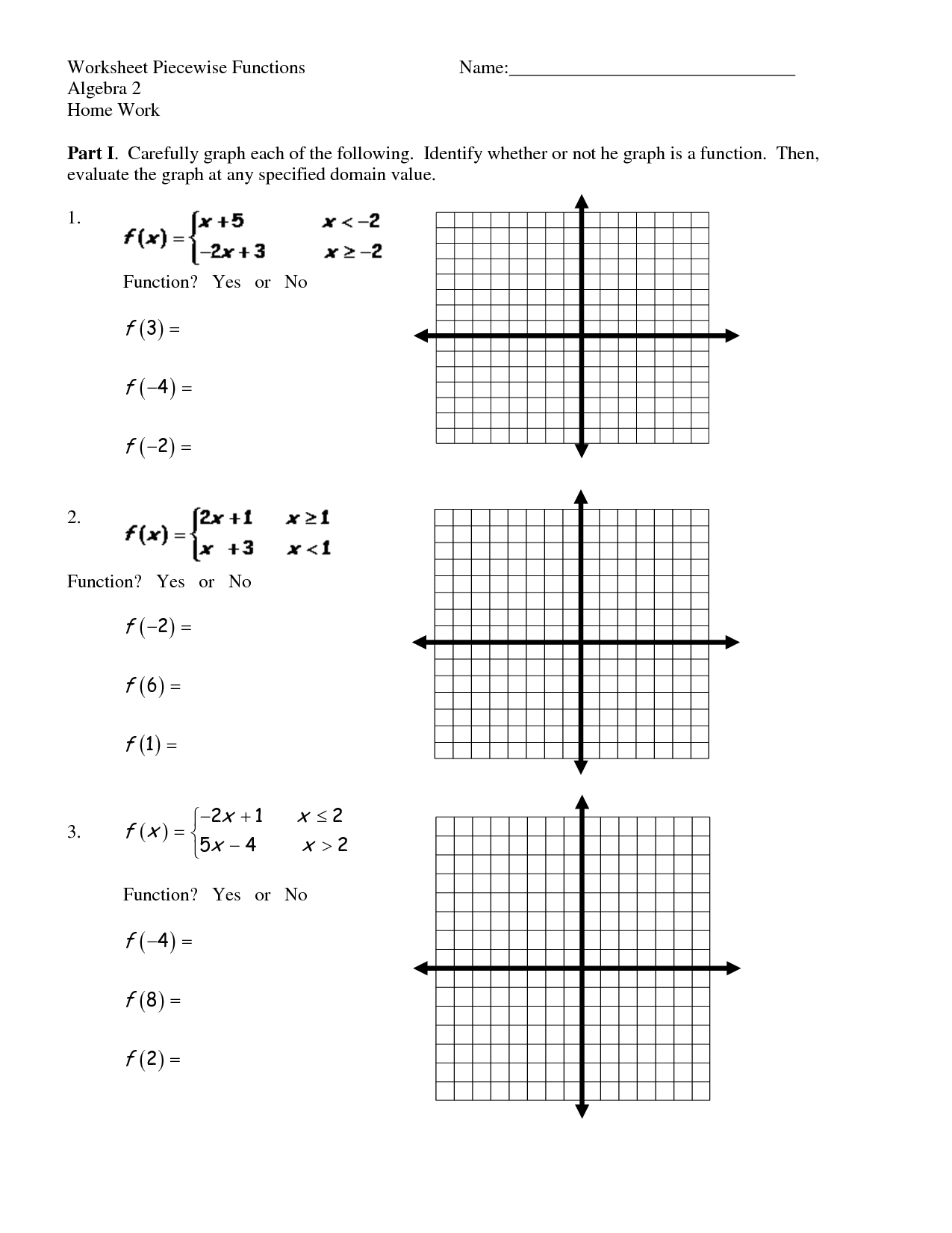 Amr Piecewise Functions Worksheets Answers