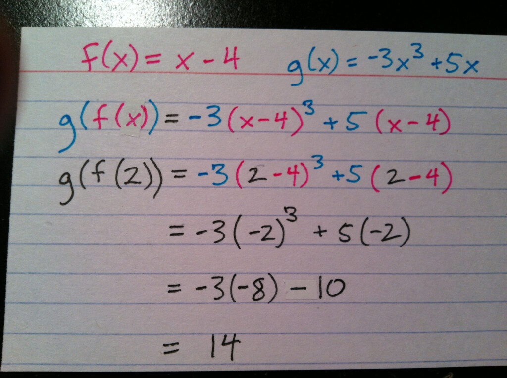 Composite Functions Worksheet With Answers Pdf Worksheet