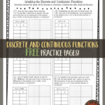 Discrete And Continuous Functions Editable Student Practice Pages