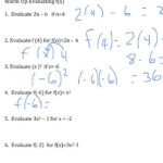 Evaluating Functions Worksheet Algebra 1 Answers Algebra Worksheets