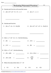 Algebra Modeling With Polynomial Functions Worksheet Pdf – Function ...