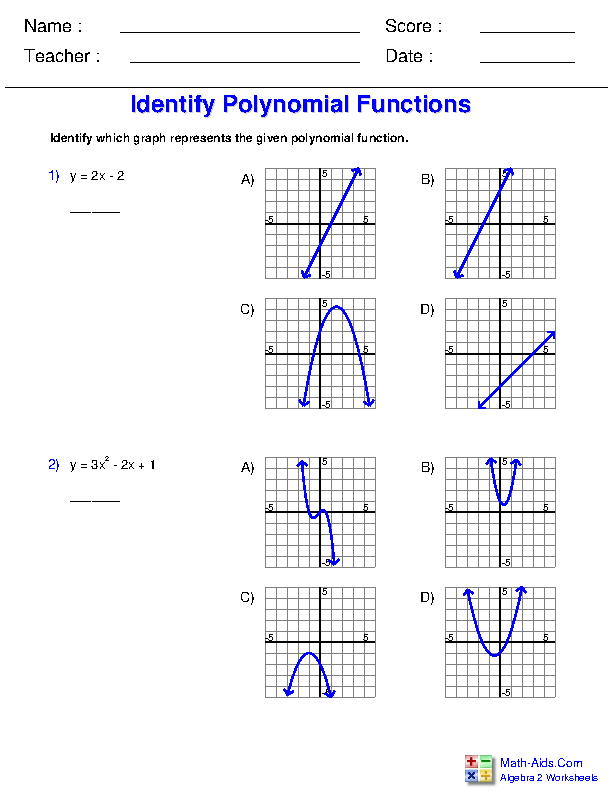 Evaluating Polynomial Functions Worksheet Pdf Thekidsworksheet