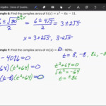 Finding Complex Zeros Of Quadratics Example 7 YouTube