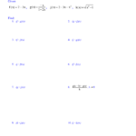 Function Composition Worksheet Answers Functions Algebra Algebra