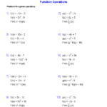 Function Operations Worksheets Answer Key Algebra 2 Worksheets
