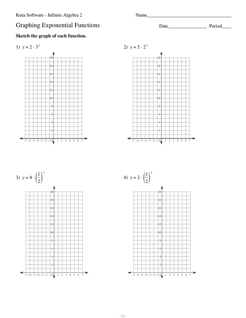Graphing Exponential Functions Worksheet Algebra 2 Algebra Worksheets 