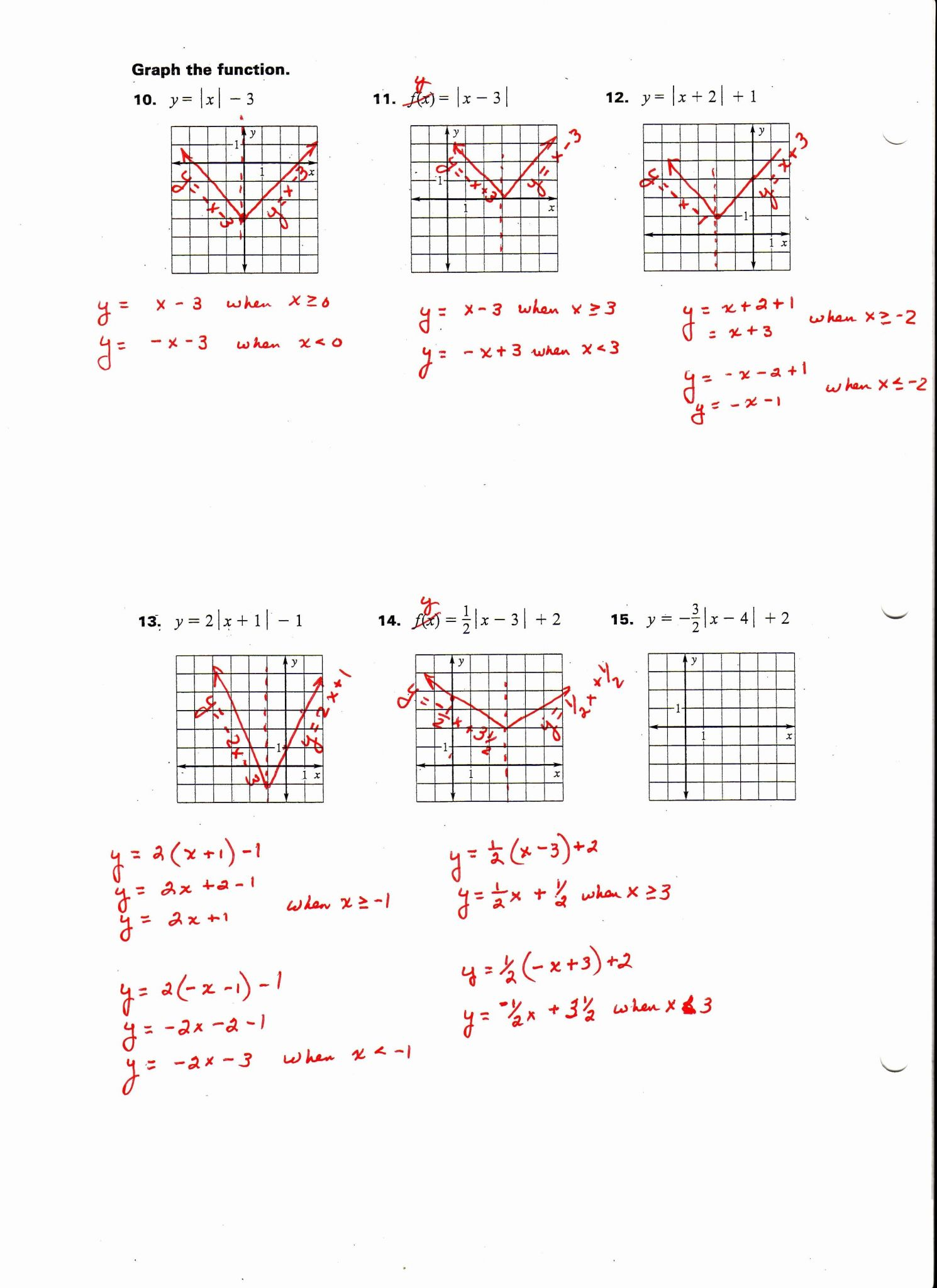 Graphing Polynomial Functions Worksheet