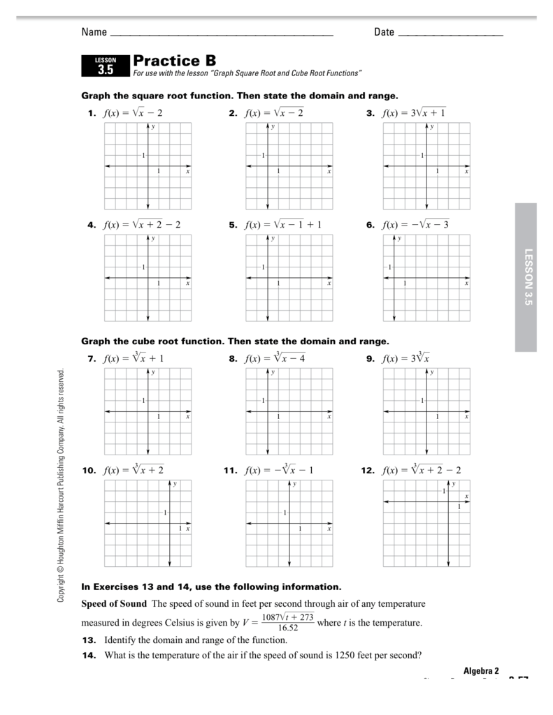 Graphing Square Root Functions 2