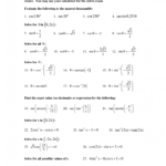 Precalculus Worksheets With Answers Pdf FREE Trigonometry Ratio