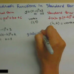 Putting A Quadratic Function In Standard Form YouTube