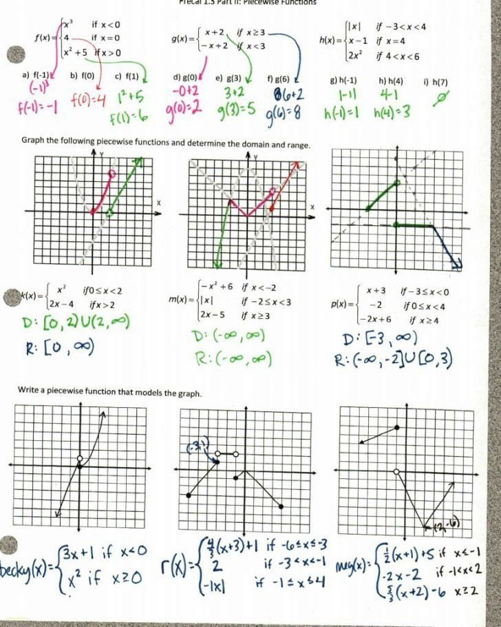 Quadratic Functions Worksheet With Answers Graphing Quadratic Functions 