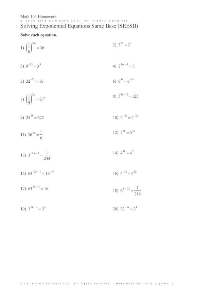 Rewrite Logarithmic Equation In Exponential Form Maze Answer Key 