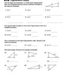 Trigonometric Ratios In Right Triangles Answers Trigonometric Ratios