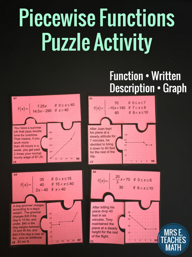 Worksheet Piecewise Functions Algebra 2 Answer Key Worksheet