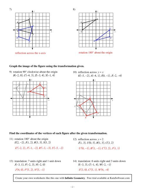 Graphing Parent Functions And Transformations Worksheet Kuta Software Function Worksheets